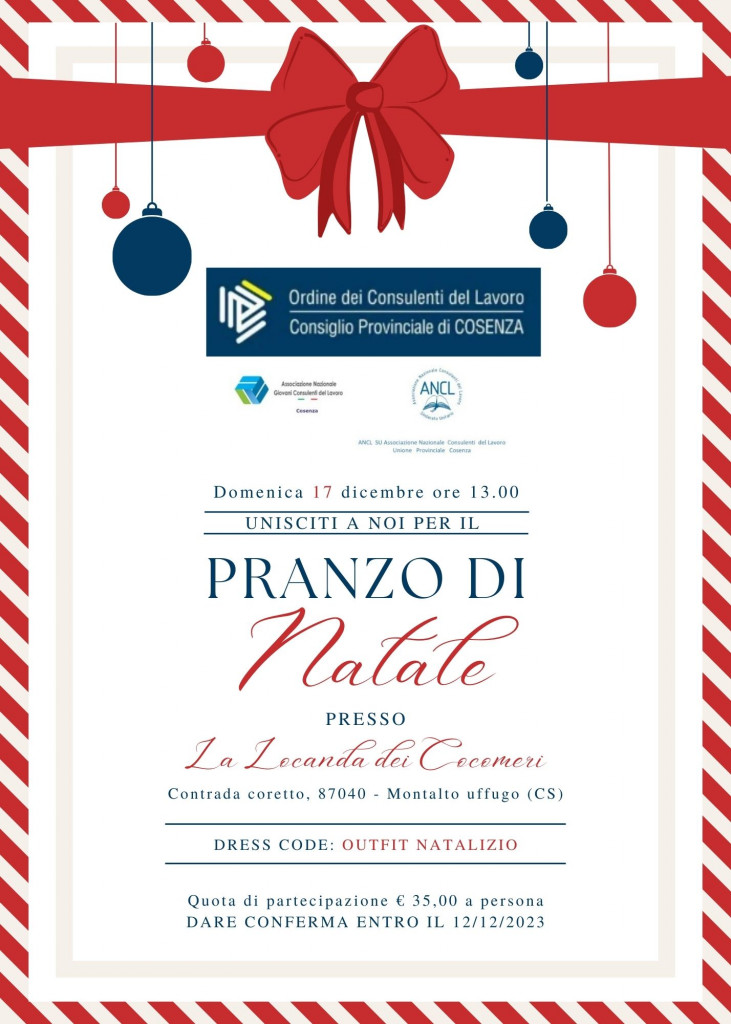 Locandina pranzo Natale